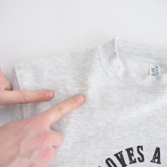 Lane 7 God Loves Terriers Gray Crew Neck Cotton Sweater Size Medium - Picture 15 of 15